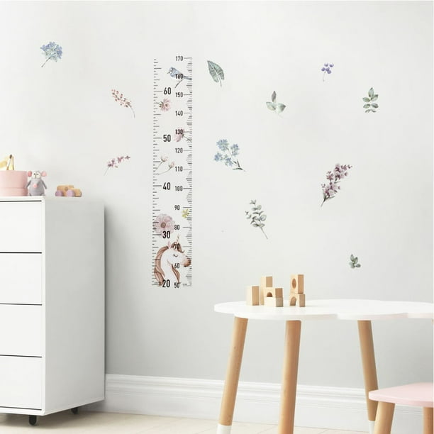Baby Growth Height Wall Ruler Lovely Forest Animals Mouse Owl Squirrel Tree Height Measure Wall Stickers Kids Height Chart Wall Decals Removable DIY Mural Decor for Kids Bedroom Classroom Nursery